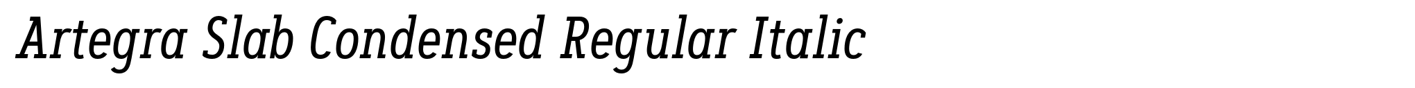 Artegra Slab Condensed Regular Italic image